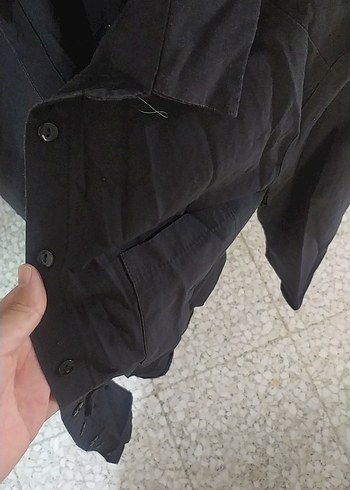 Diğer siyah Kadın Gömlek Midi Boy Düğmeli