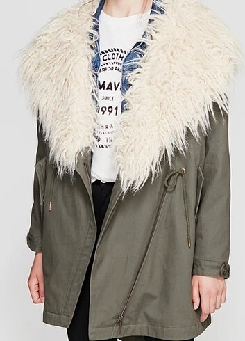 Suni kürklü parka - Görsel 5