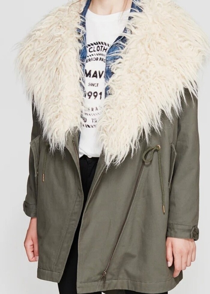 Suni kürklü parka - Görsel 5