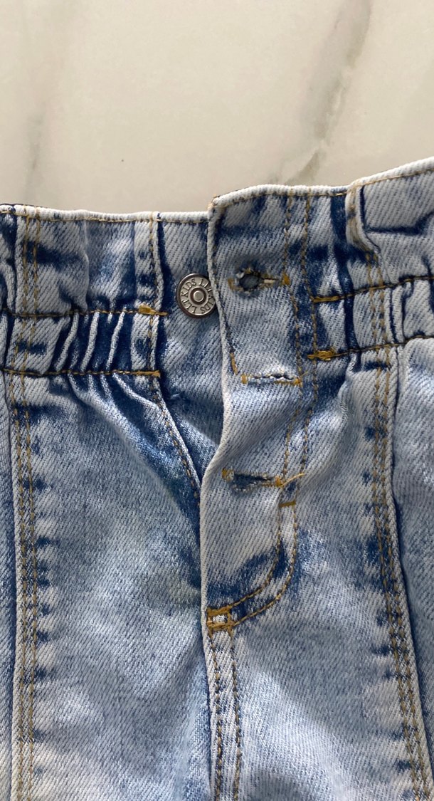 Renkli Nakışlı Bol Kesim Kız Kot Pantolon - Görsel 4