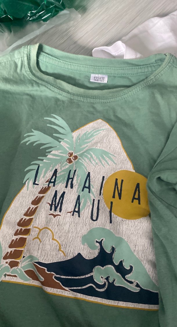 Erkek Çocuk Yeşil Baskılı Kısa Kollu Tişört - Görsel 2