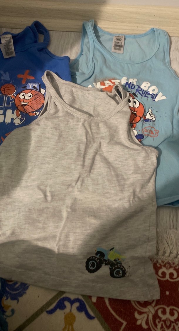 Erkek Çocuk Renkli Baskılı Kısa Kollu atlet - Görsel 4