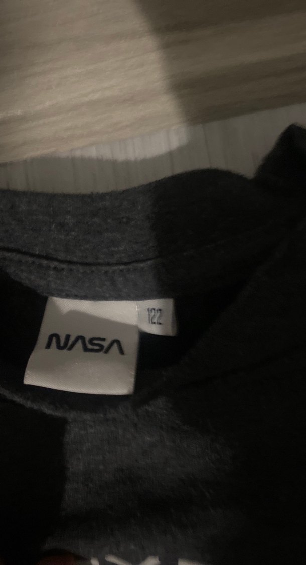 NASA Baskılı Gri Erkek Sweatshirt - Görsel 3