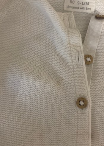 Kız Çocuk Beyaz Örgü Hırka - Görsel 3