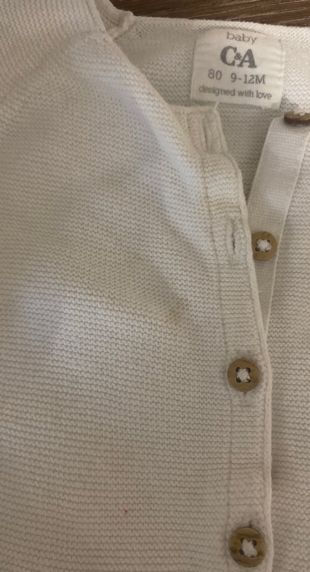 Kız Çocuk Beyaz Örgü Hırka - Görsel 3