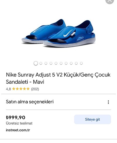 25 Beden mavi Renk nike terlik sandalet