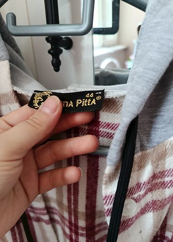 Bordo Ekoseli Kapüşonlu Rahat Gömlek - Görsel 2