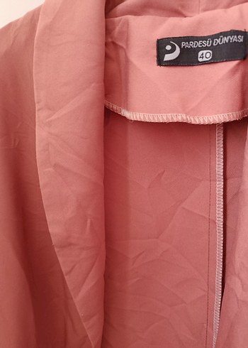 Düğmeli Pembe Kadın Blazer Ceket - Görsel 2