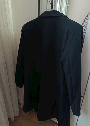 Kadın Siyah Düğmeli  Blazer - Görsel 3