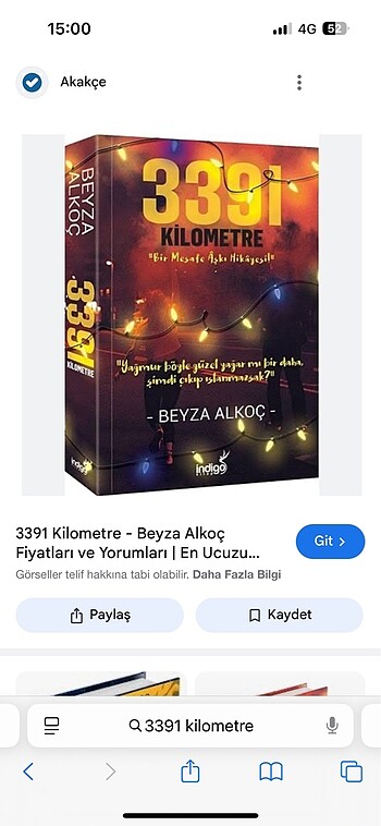 3391 km kitap