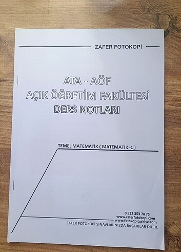 Ata Aöf Temel Matematik 1
