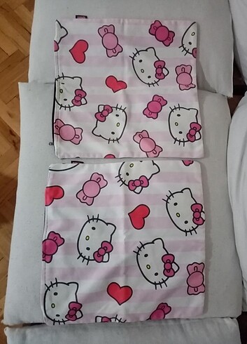 Hello Kitty 2'li Kırlent Kılıfı