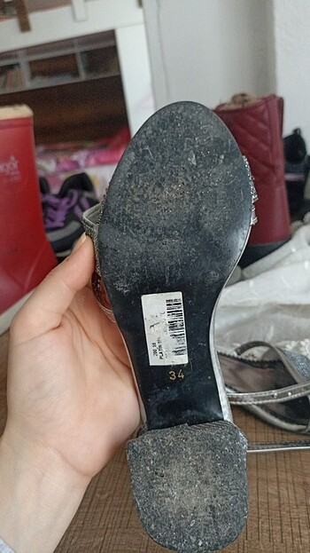 Gümüş topuklu - Görsel 3