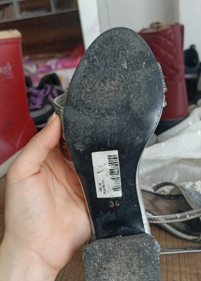 Gümüş topuklu - Görsel 3