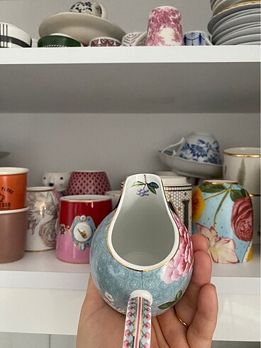 Beden Mavi Porselen Sütlük 250 Ml Blushing Birds Collection by Pip Stu