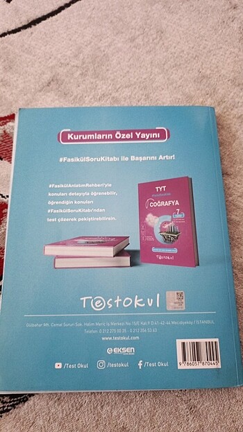  Testoku, Eksen YAYINLARI TYT coğrafya konu fasikülleri