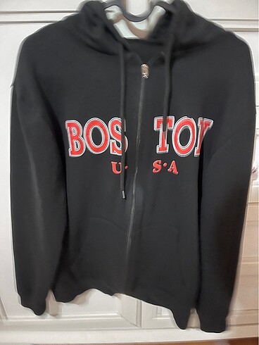 Kapüşonlu fermuarlı sweatshirt