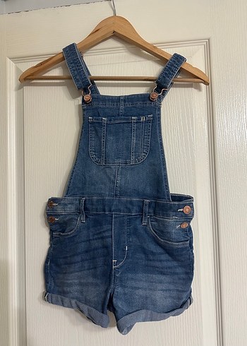 H&M Kızlar için Mavi Denim Askılı Tulum