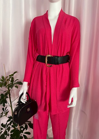 Pembe İkili Uzun Kadın Takım - Görsel 2