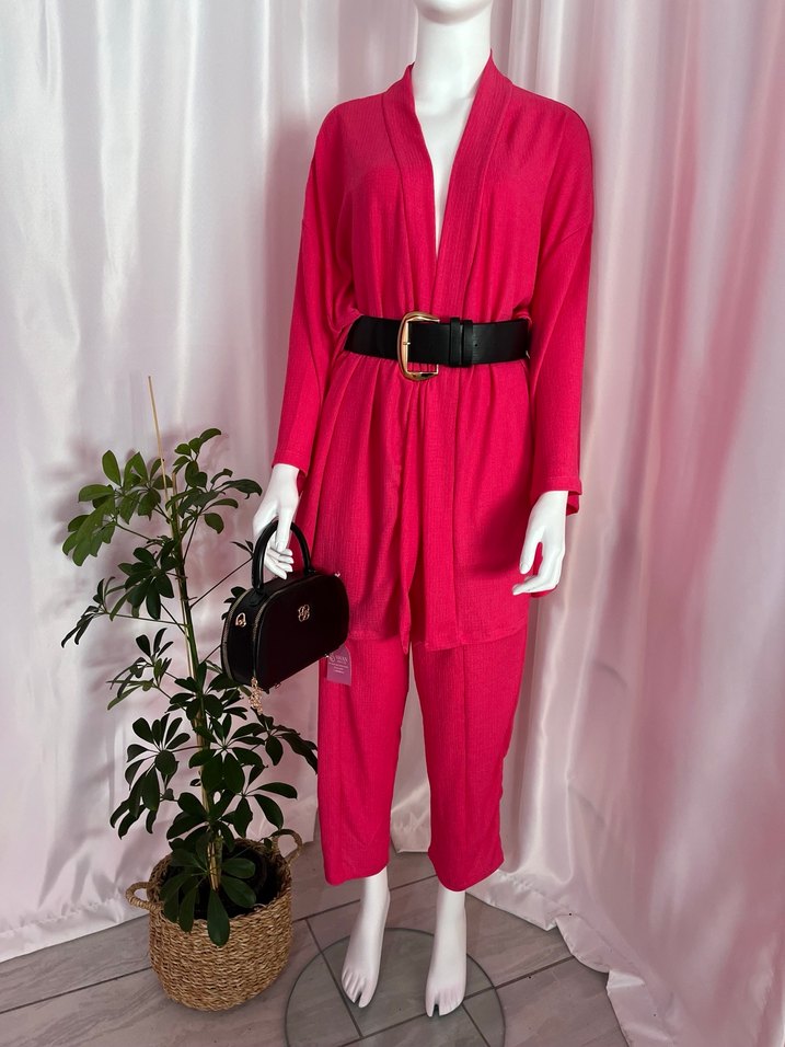 Pembe İkili Uzun Kadın Takım - Görsel 3