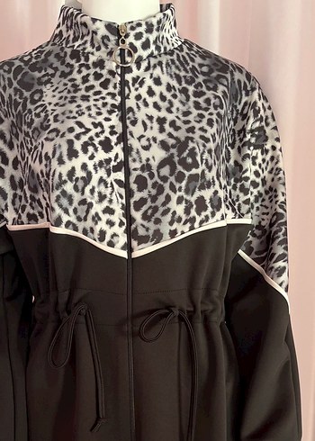 Leopar Desenli Siyah Kadın Eşofman Takımı - Görsel 2