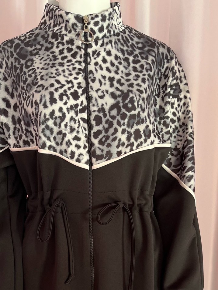 Leopar Desenli Siyah Kadın Eşofman Takımı - Görsel 2