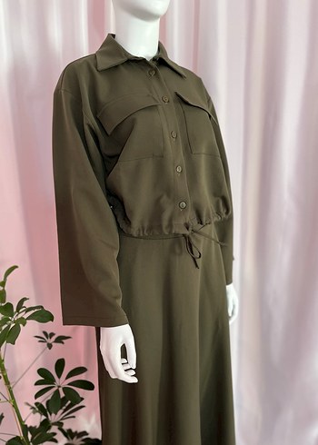 Haki Yeşil Uzun Kollu Salaş İkili takım - Görsel 4