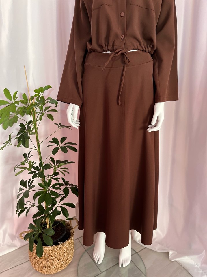 Kahverengi Uzun Kollu İkili Takım - Görsel 3