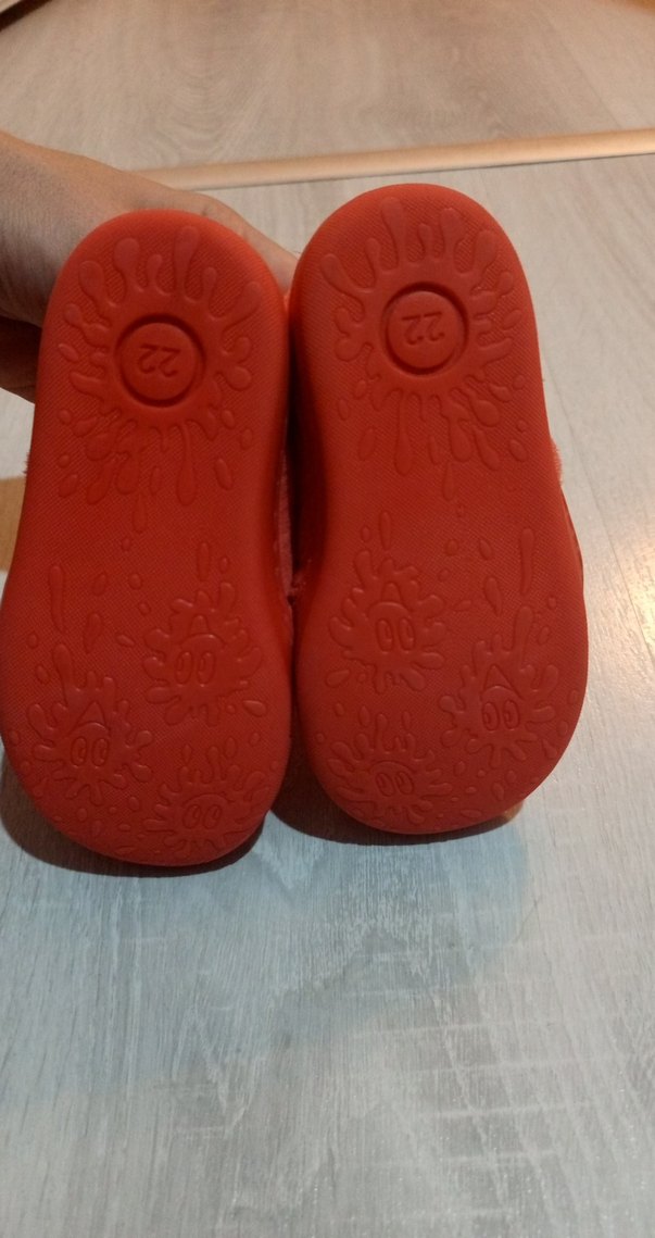 Kız Çocuk Kırmızı Sıcak Terlik Velcro - Görsel 2