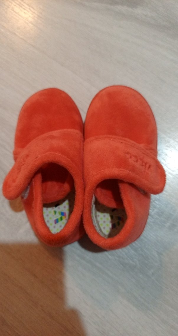 Kız Çocuk Kırmızı Sıcak Terlik Velcro - Görsel 3