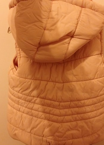 Kız Çocuk pudra pembe Kapüşonlu Yelek - Görsel 3