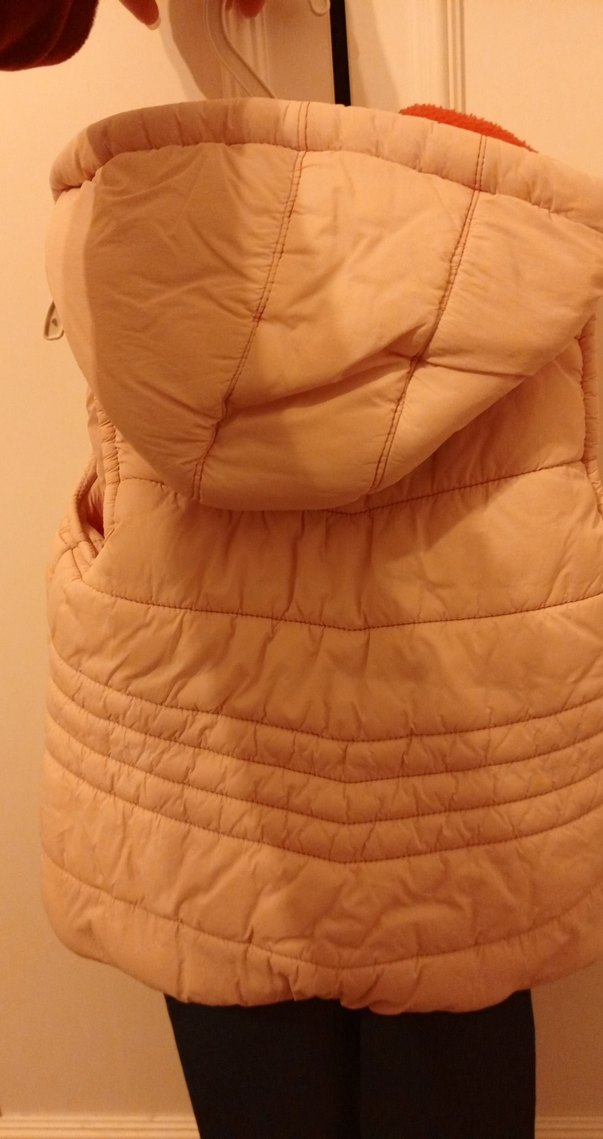 Kız Çocuk pudra pembe Kapüşonlu Yelek - Görsel 3