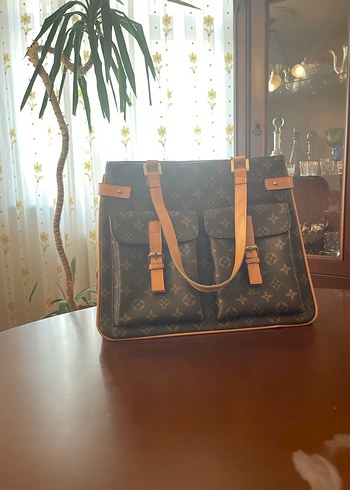 Kahverengi Baskılı Deri Tokalı Kadın Çanta - Görsel 3