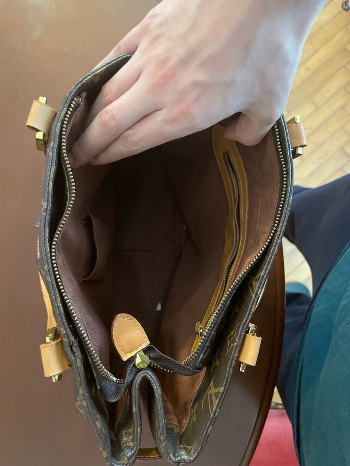 Kahverengi Baskılı Deri Tokalı Kadın Çanta - Görsel 5