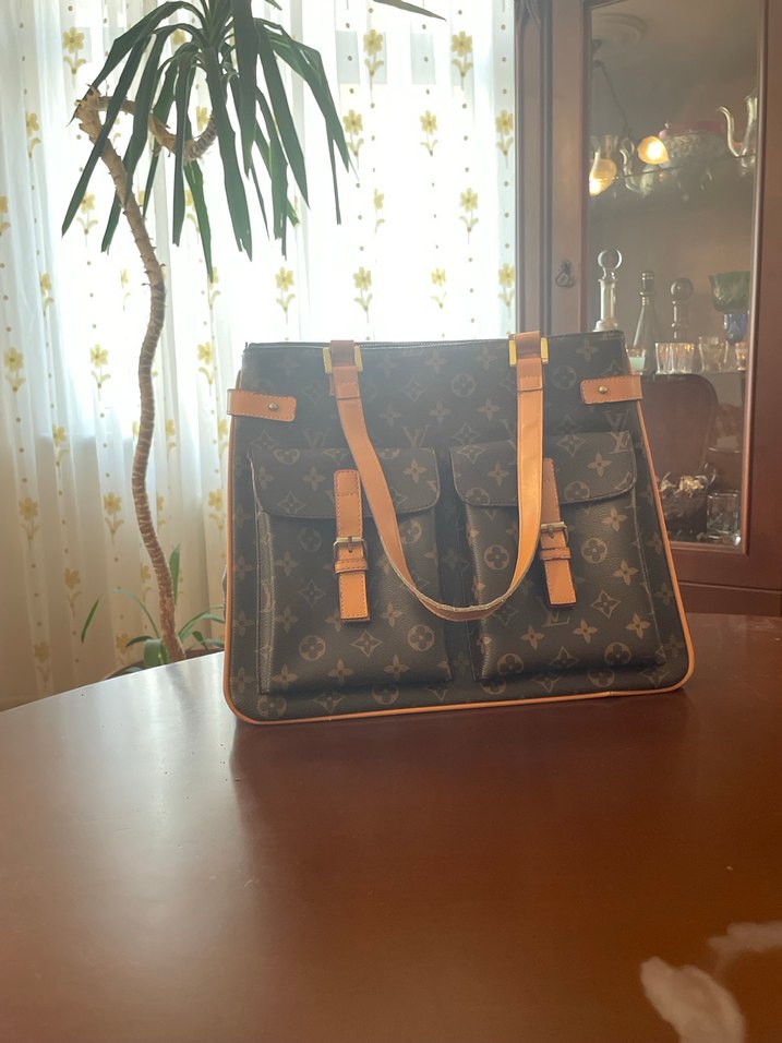 Kahverengi Baskılı Deri Tokalı Kadın Çanta - Görsel 3