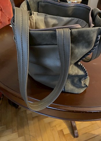 Kahverengi Süet Kadın Çanta - Görsel 3