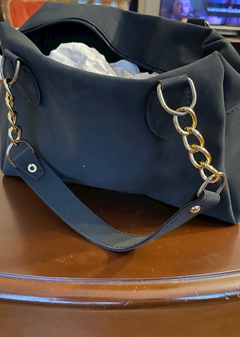 Siyah Deri Püsküllü Kadın Çanta - Görsel 3