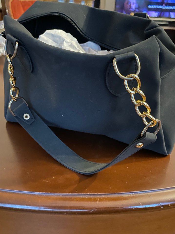 Siyah Deri Püsküllü Kadın Çanta - Görsel 3