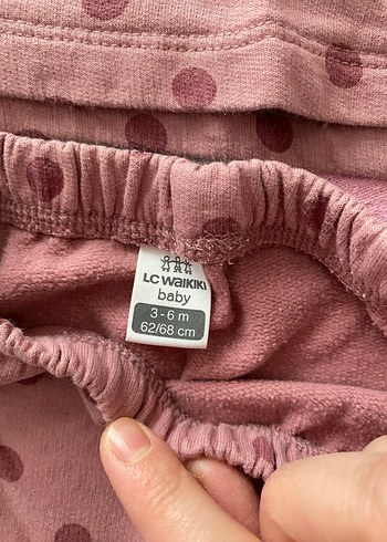 Pembe Puantiyeli Uzun Kollu Bebek Takımı - Görsel 2