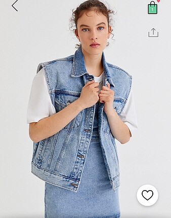 P&b oversize denim yelek