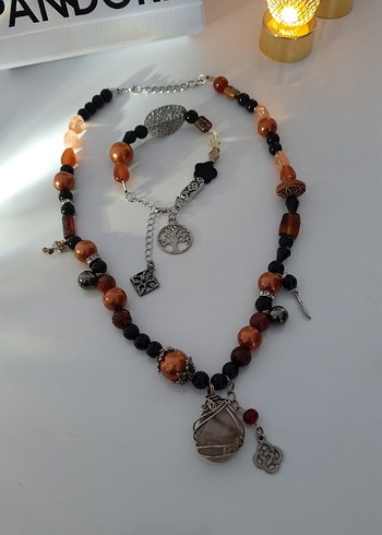 Pandora Boncuklu Uzun Bohem Kadın Kolye - Görsel 3