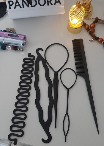 Siyah Elastik Minimalist Saç Aksesuar Seti