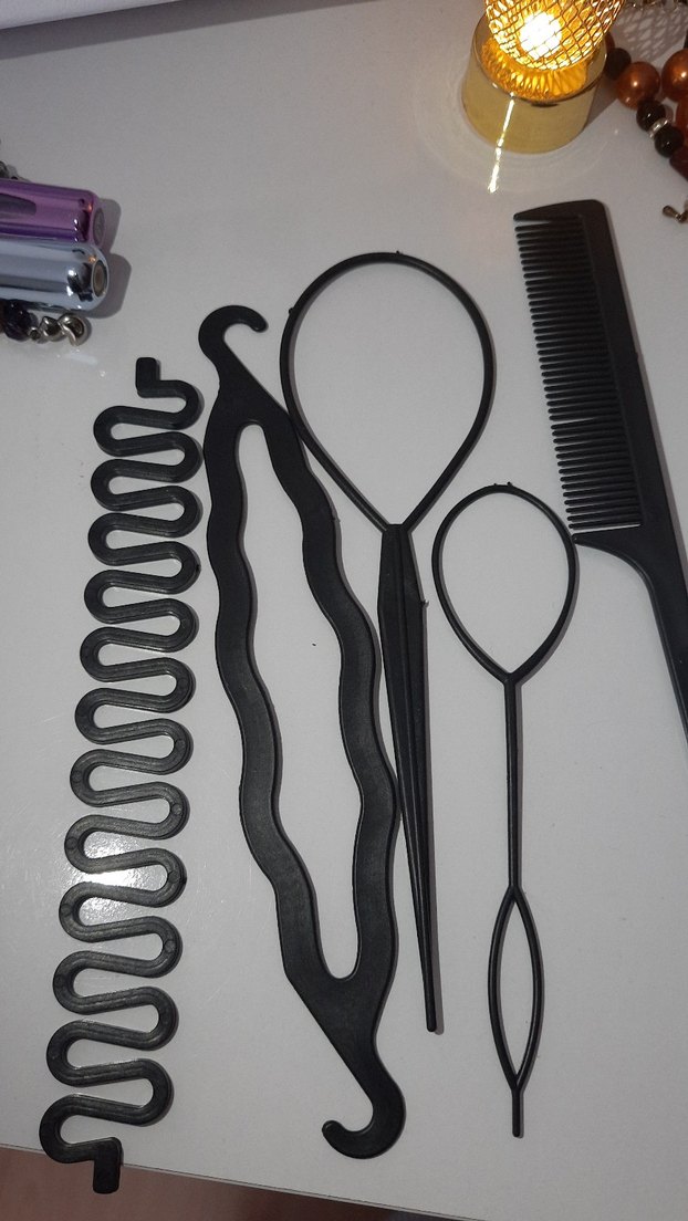 Siyah Elastik Minimalist Saç Aksesuar Seti - Görsel 2