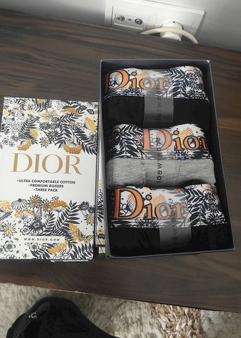 Dior Desenli Erkek Boxer 3'lü Paket