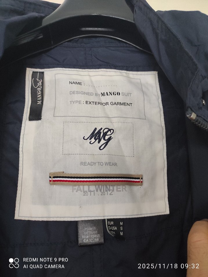 Linen Kumaşlı Lacivert Hamile Uzun Ceket - Görsel 3