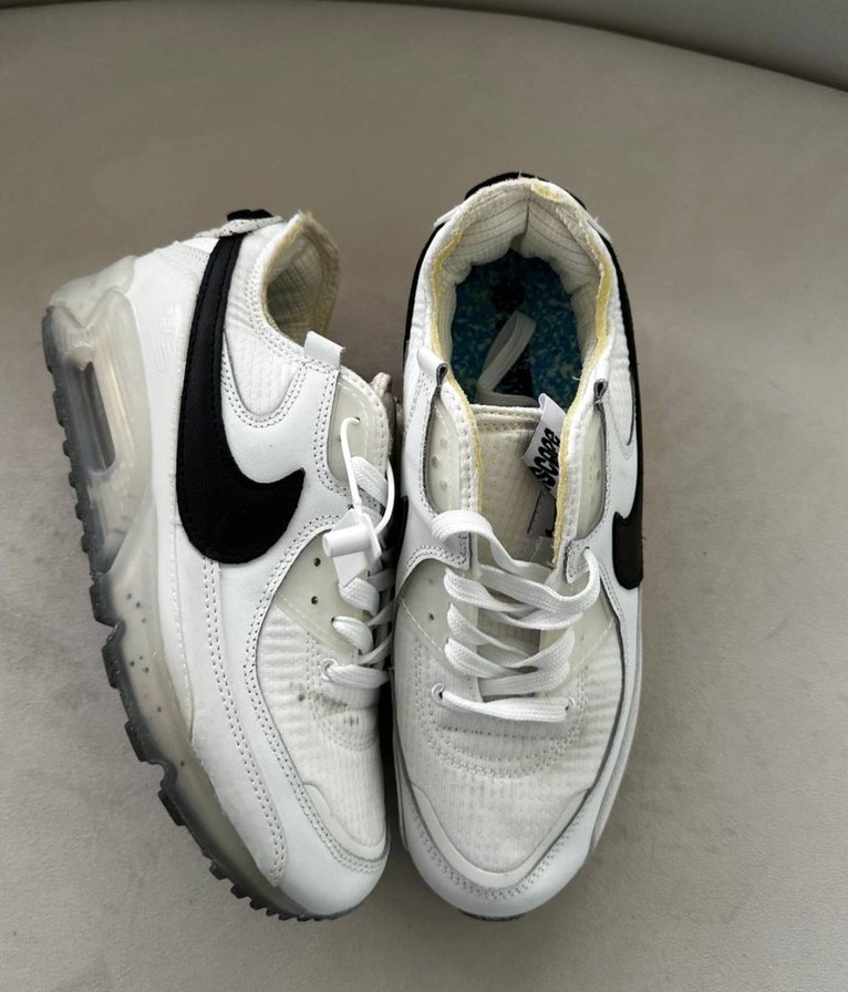 Beyaz Siyah Bağcıklı Spor Ayakkabı - Görsel 2