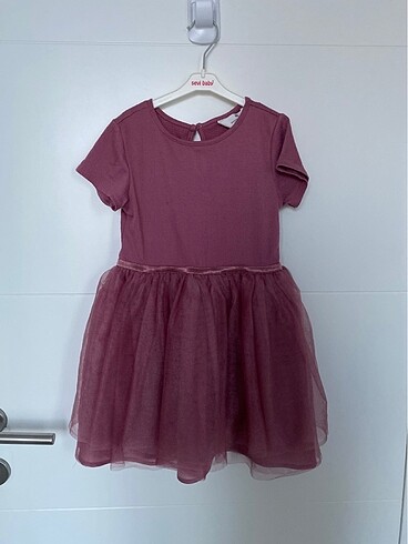 H&M kız çocuk tütülü pembe elbise