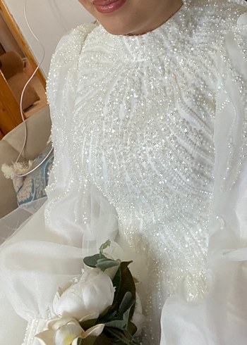Gelinlik Helen model taşlı gelinlik