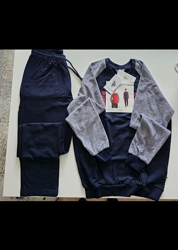 USPA Gri Uzun Kollu Erkek Pijama Takımı - Görsel 4