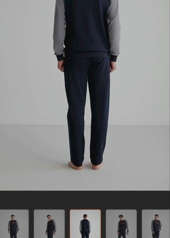 USPA Gri Uzun Kollu Erkek Pijama Takımı - Görsel 2